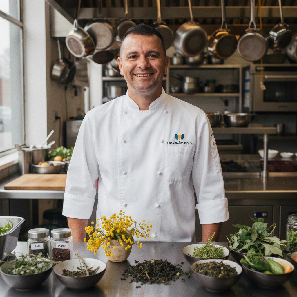 Oszmanthusz oolong tea levelek, aranysárga színben, virágokkal díszítve.