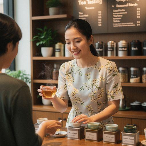Egy csésze oszmanthusz tea, amelyben a virágok és a gyümölcsök ízei találkoznak.